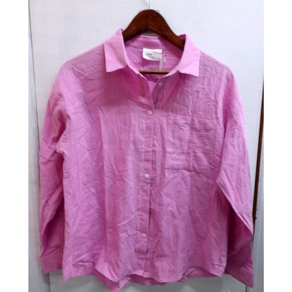 ANDRÉE BY UNIT‎ Womens Lavender Button Up Shirt Top Blouse Size S / #26129